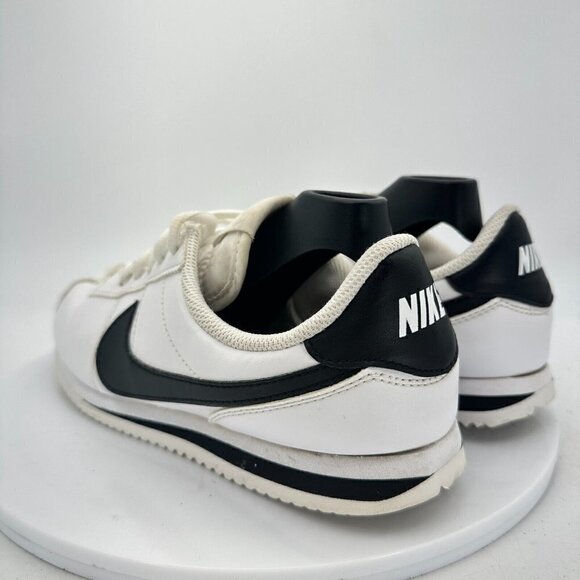 Nike Classic Cortez Leather White Black Youth Shoes 904764-102 Size 6.5Y EU 39 - Picture 7 of 14